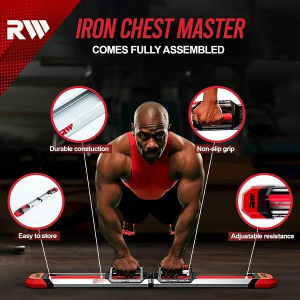 IRON CHEST MASTER Push Up Machine | Home Fitness