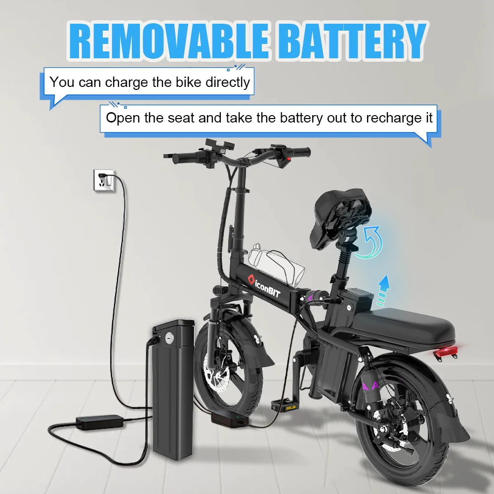 DEEPOWER Mini Foldable Ebike 400W 48V 30AH