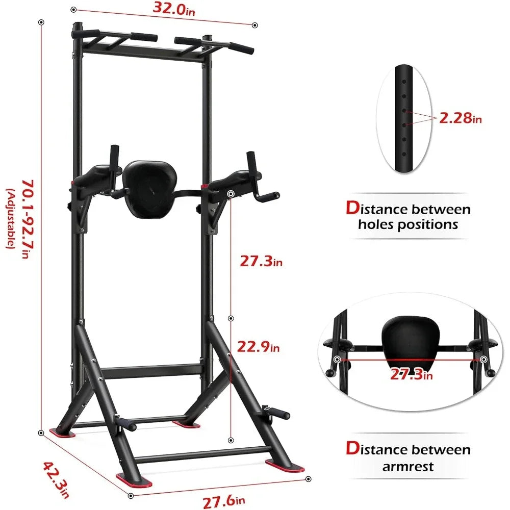 Power Tower Pull Up Dip Station Assistive Trainer